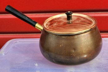 Vintage Copper Cookware Pan With Lid