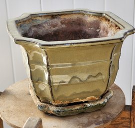 Vintage Ceramic Flower Pot Container