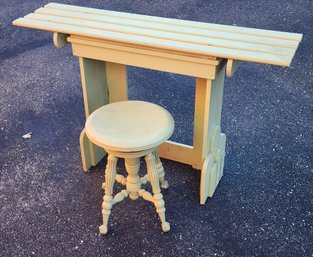 Vintage Balcony Table And Stool