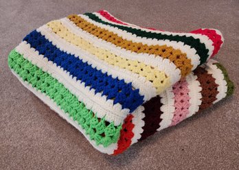 Vintage Handmade Woven Knit Blanket Selection