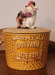 Vintage 1960's Ceramic Cottage Cheese Container