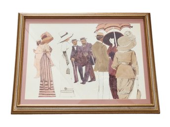 Vintage DENNIS LUCZAK 'Boardwalk' Fine Art Framed Selection