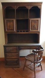 Vintage AMERICAN Office Desk And Storage System With Chair