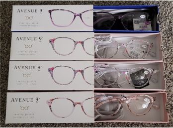 (4) Brand New AVENUE 9 Reading Glasses