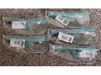 (5) Brand New FLIP LENS Magnifier Makeup Glasses By GIFTCRAFT