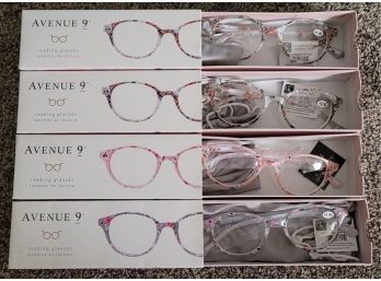 (4) Brand New AVENUE 9 Reading Glasses