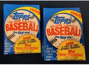 (10) Brand New Packs Of TOPPS 1989 Baseball Cards