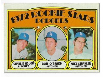 1972 Topps Charlie Hough Rookie Baseball Card LA Dodgers