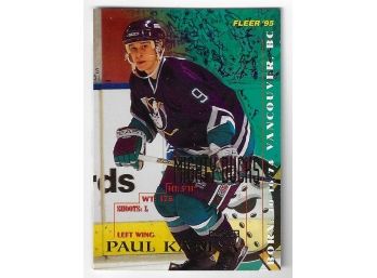 1994-95 Fleer Paul Kariya Hockey Card Anaheim Ducks