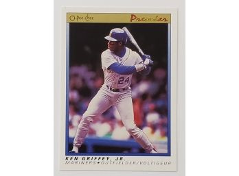 1991 O-Pee-Chee Ken Griffey Jr Baseball Card Seattle Mariners