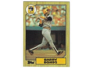 1987 Topps Barry Bonds Rookie Baseball Card Pittsburgh Pirates