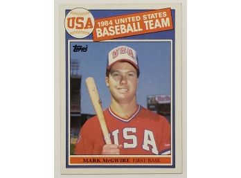 1985 Topps Mark McGwire RC Rookie Baseball Card Team USA Athletics