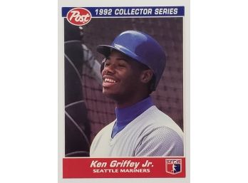 1992 Post Cereal Ken Griffey Jr. Baseball Card Seattle Mariners