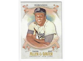 2021 Topps Allen And Ginter Jackie Robinson Baseball Card Brooklyn Dodgers