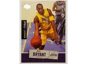 2005 Upper Deck Kobe Bryant Rookie Debut Basketball Card LA Lakers
