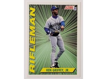 1991 Score Ken Griffey Jr Rifleman Insert Baseball Card Seattle Mariners