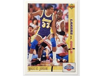 1991-92 Upper Deck Magic Johnson Vs Michael Jordan HOF Lakers Bulls
