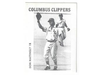 1984 Columbus Clippers Don Mattingly TCMA Minor League Baseball Card NY Yankees