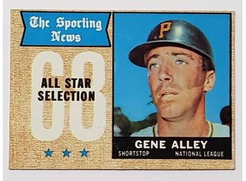 1968 Topps All-Star Gene Alley Baseball Card Pittsburgh Pirates
