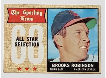 1968 Topps All-Star Brooks Robinson Baseball Card Baltimore Orioles