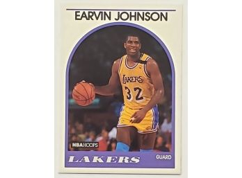 1989 NBA Hoops Erving 'Magic' Johnson Basketball Card LA Lakers