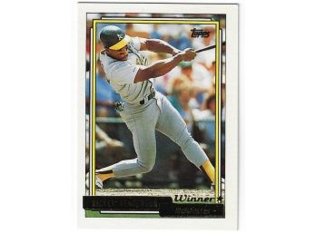 1992 Topps Gold Winner Rickey Henderson Baseball Card Oakland A's