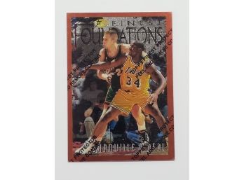 1996-97 Topps Finest Foundations Bronze Shaquille O'Neal Basketball Card LA Lakers