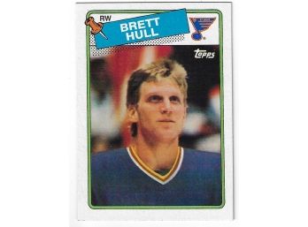 1988 - 1989 Topps Brett Hull Rookie Hockey Card St. Louis Blues