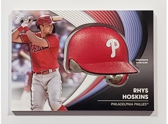 2022 Topps Rhys Hoskins Commemorative Batting Helmet Card Philadelphia Phillies
