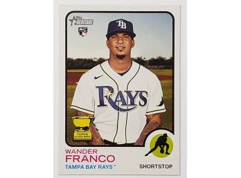 2022 Topps Heritage Wander Franco RC Rookie Baseball Card TB Rays