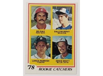 1978 Topps Rookie Catchers Dale Murphy, Parrish, Diaz, Whitt RC Rookie Baseball Card
