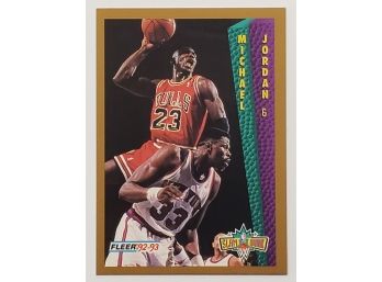 1992-93 Fleer Michael Jordan Slam Dunk Basketball Card Chicago Bulls