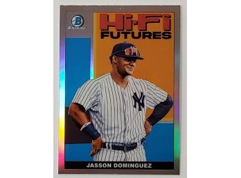 2022 Bowman Chrome Hi-Fi Futures Insert Jasson Dominguez Baseball Card NY Yankees