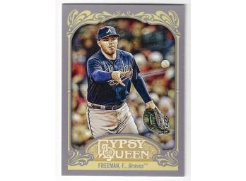 2012 Topps Gypsy Queen Freddie Freeman Baseball Card Atlanta Braves