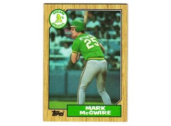 1987 Topps Mark McGwire Rookie Baseball Card A's