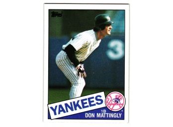1985 Topps Don Mattingly Baseball Card Yankees