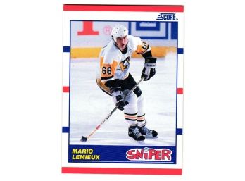 1990 Score Mario Lemieux Sniper Hockey Card Penguins HOF