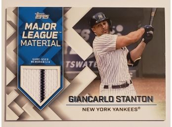 2022 Topps Giancarlo Stanton MLB Game Used Memorabilia Relic Baseball Card Yankees Pinstripe
