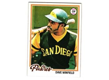 1978 Topps Dave Winfield Baseball Card Padres HOF
