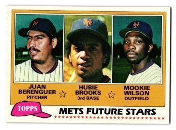 1981 Topps Mets Future Stars Mookie Wilson Rookie Baseball Card