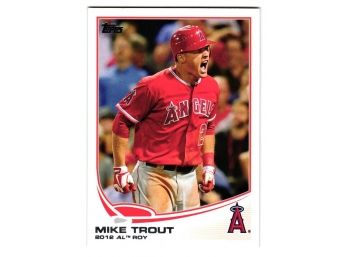 2013 Topps Mike Trout 2012 Rookie Of The Year Baseball Card Angels