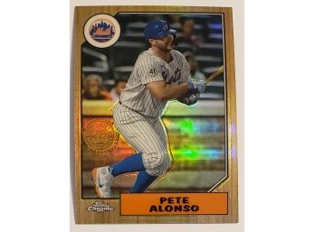 2022 Topps Chrome Pete Alonso 1987 Topps Insert Baseball Card Mets