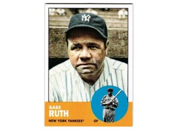 2022 Topps Archives Babe Ruth 1963 Topps Baseball Card Yankees
