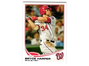 2013 Topps Bryce Harper 2012 Rookie Of The Year Baseball Card Nationals