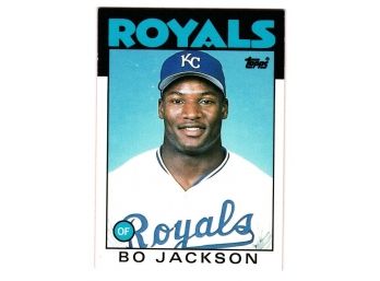 1986 Topps Traded Bo Jackson Rookie Baseball Card Royals
