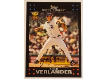 2007 Topps Justin Verlander All Star Rookie Cup Baseball Card Tigers