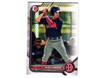 2022 Bowman Blaze Jordan Prospect Baseball Card Red Sox
