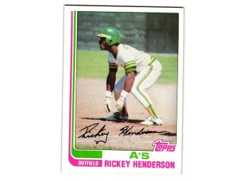 1982 Topps Rickey Henderson Baseball Card Athletics HOF