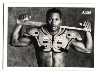 1990 Score Bo Jackson Baseball Card Royals Raiders