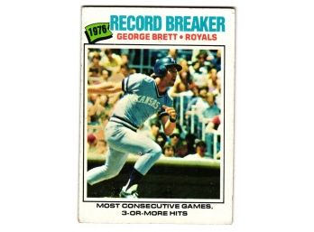 1977 Topps George Brett Record Breaker Baseball Card Royals HOF